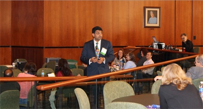 Dr Harish Hosalkar presenting his talk and interacting with the audience at the Neuro-Restorative Care Conference