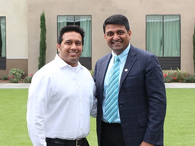 Dr Hosalkar, President of ORA, with Neerav Jadeja
