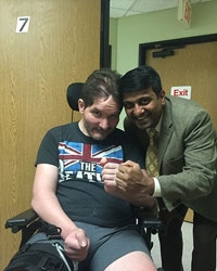 Bringing a smile on Peter Sroka’s face following his reconstructive surgeries