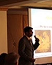 Dr Hosalkar delivering a keynote lecture at the SAPI- San Diego Association of Indian Physicians, at Hotel La Valencia,